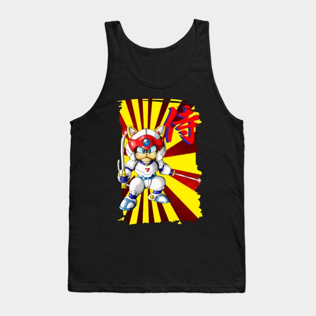 The Leader Samurai Cat Tank Top by Dibujartpe